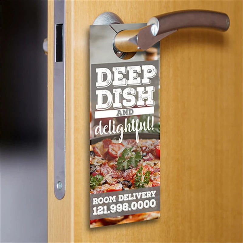 Customized Paper Door Hanger Flyer (100 Pieces)