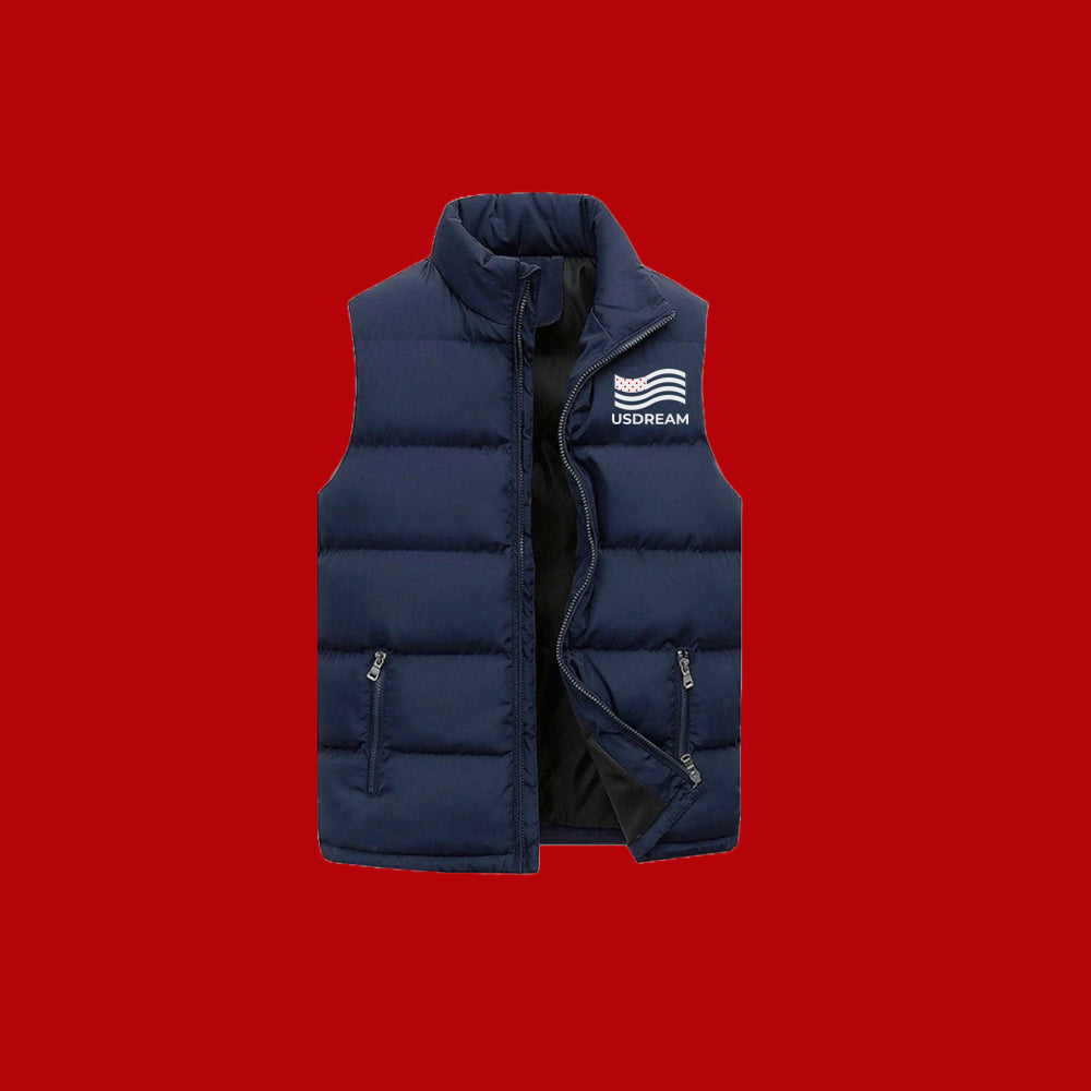 Men's Custom Logo Zipper Warm Vest